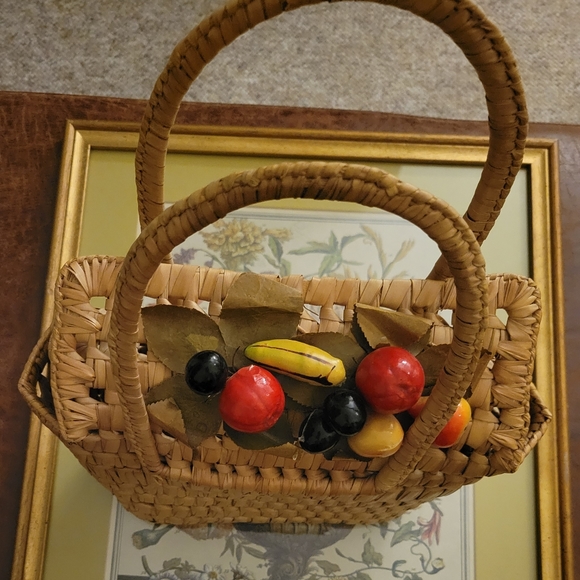 Vintage 70s Wicker Basket Style Purse - Picture 3 of 7